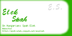elek spah business card